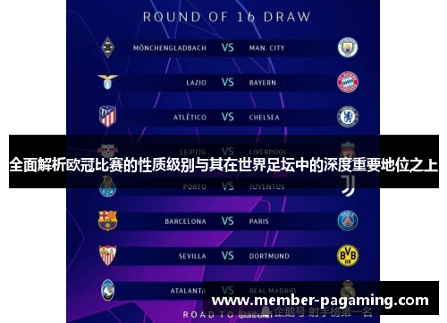 全面解析欧冠比赛的性质级别与其在世界足坛中的深度重要地位之上 全面解析欧冠比赛的性质级别与其在世界足坛中的深度重要地位之上