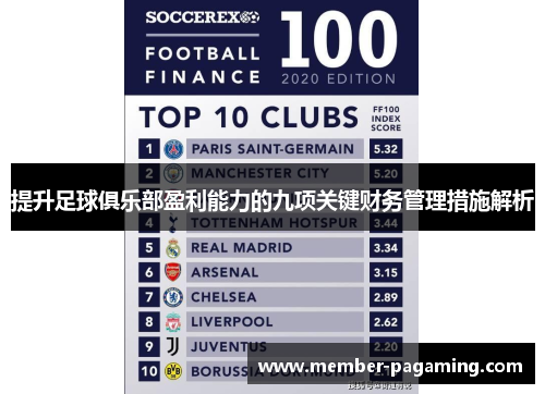 提升足球俱乐部盈利能力的九项关键财务管理措施解析