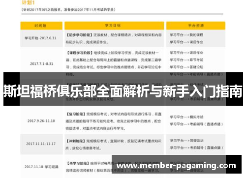 斯坦福桥俱乐部全面解析与新手入门指南